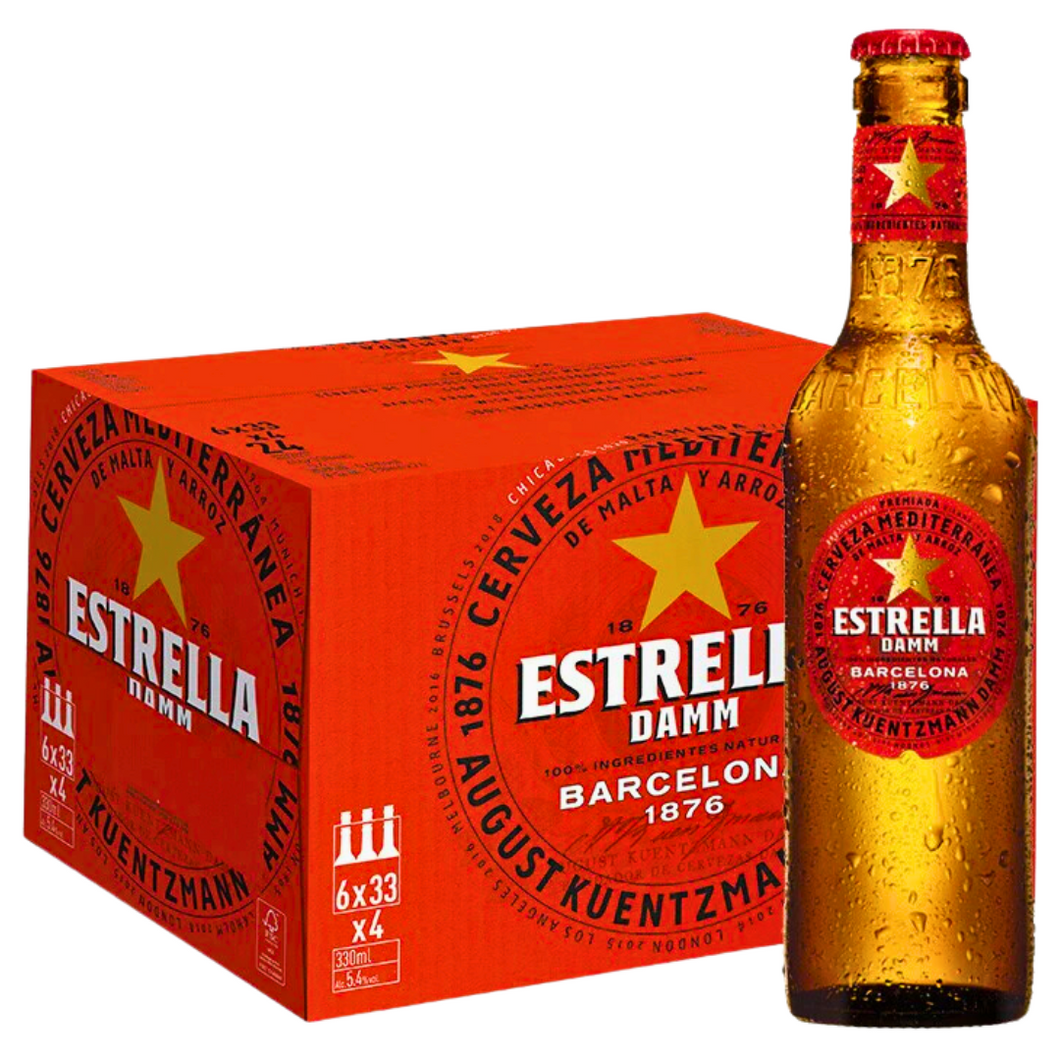 Estrella Damm Bottle 24 x 330ml