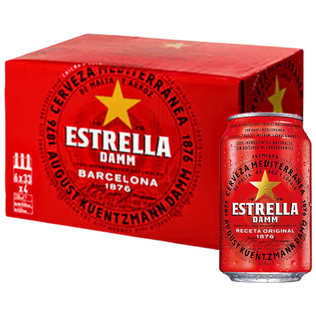 Estrella Damm Can 24 x 330ml