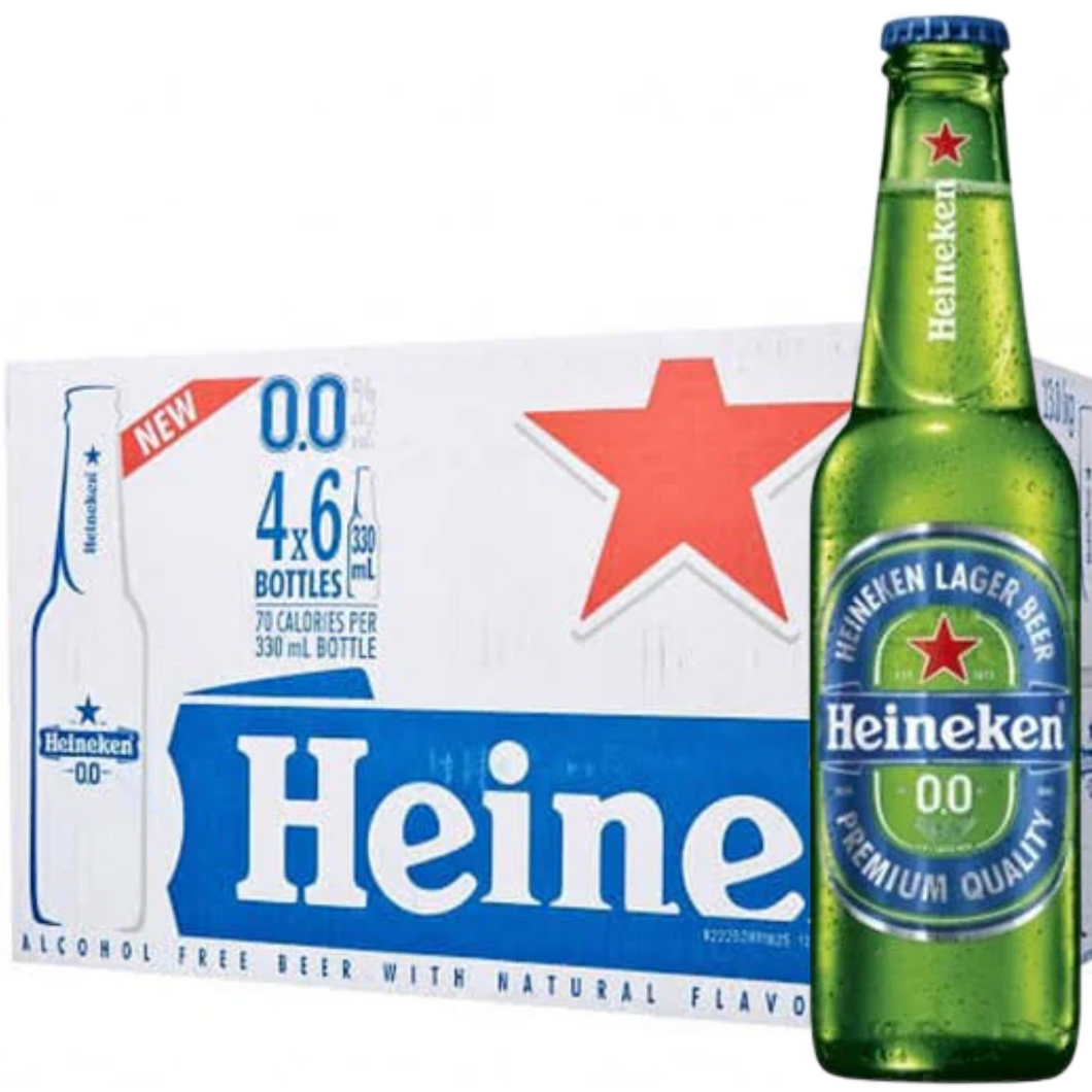 Heineken Non-Alcoholic Beer Bottle 24x330ml